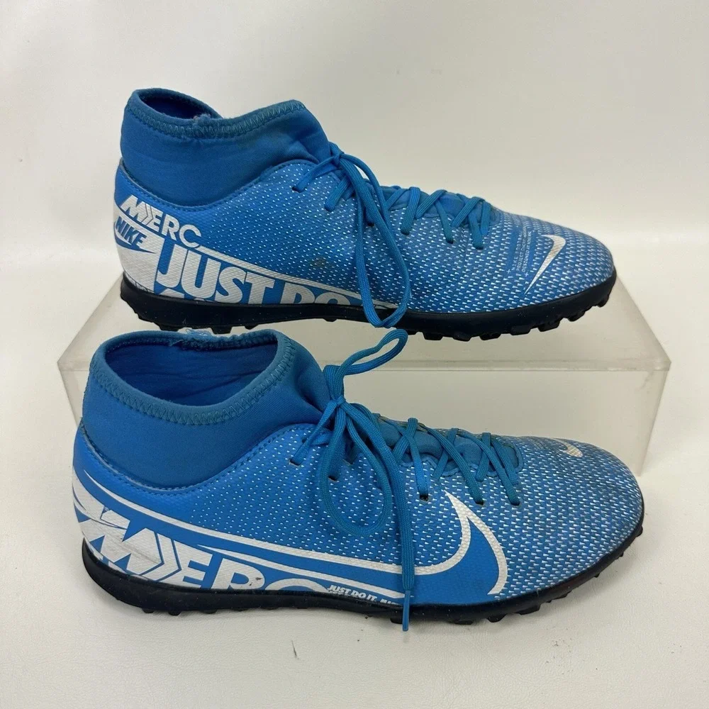 Nike Superfly Mercurial AT7980-414 Blue White Mens Size 7‎ NO INSOLES